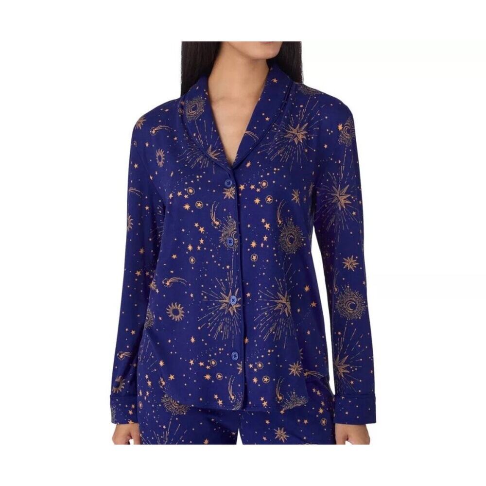 Room Service Shawl Collar Celestial Pajama Top Size Small GUC - Picture 2 of 8